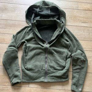 Alo Army Green Cape Zip Up